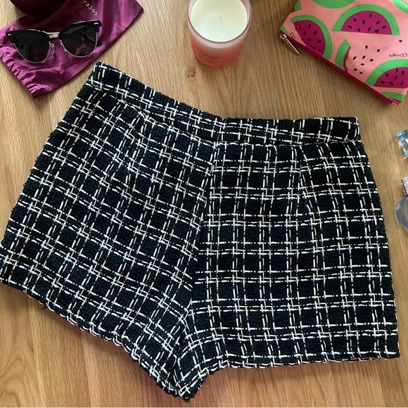 Wide‎ Leg Tweed Shorts | SHEIN - Picture 5 of 8